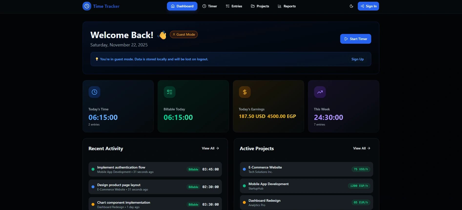 Time Tracking System