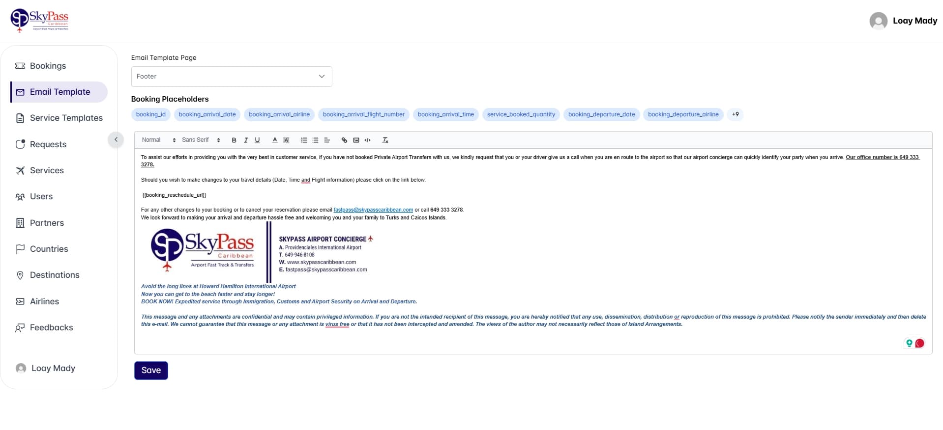 Email Template Editor