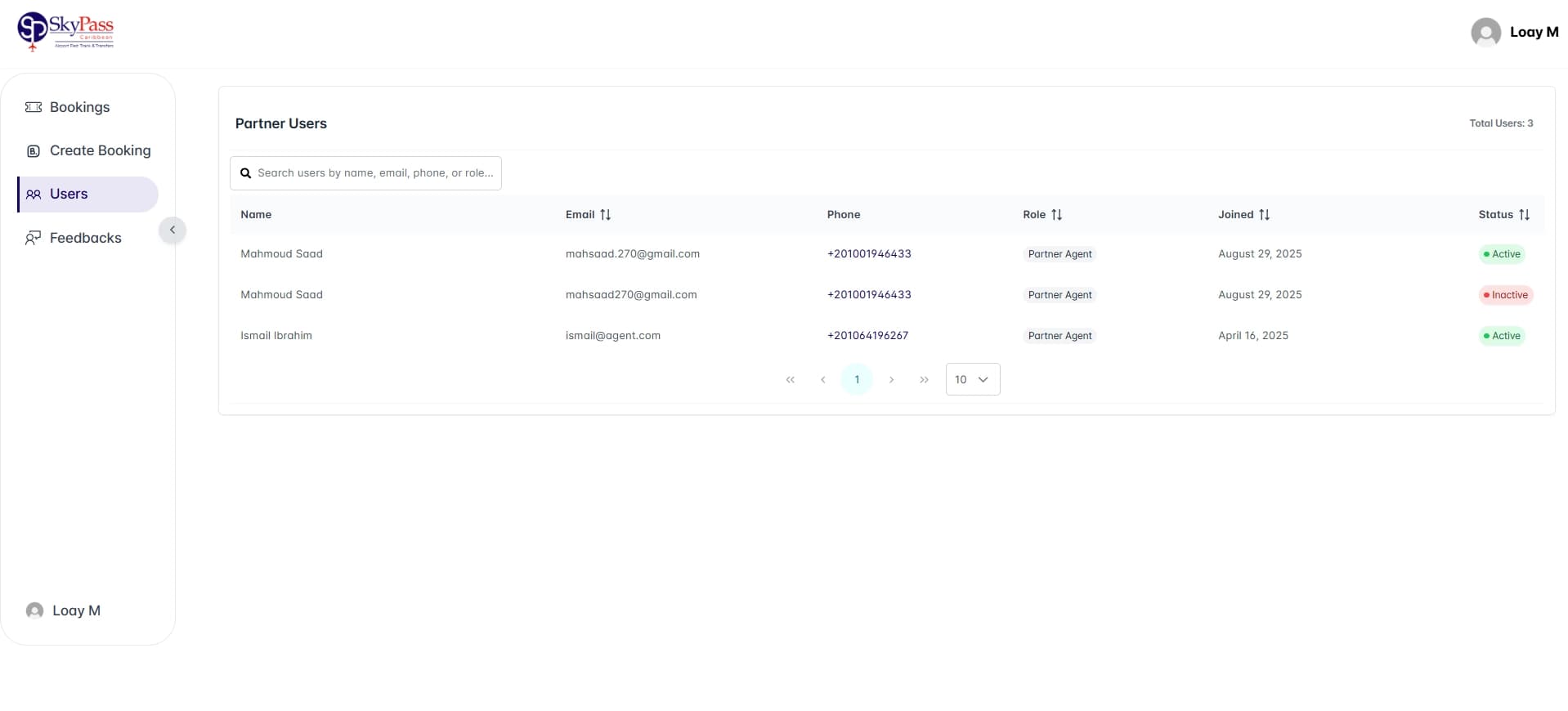 Partner User Management