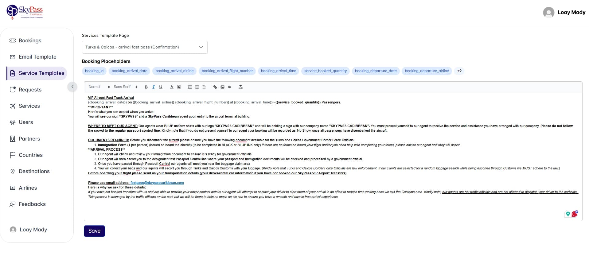 Service Templates Library