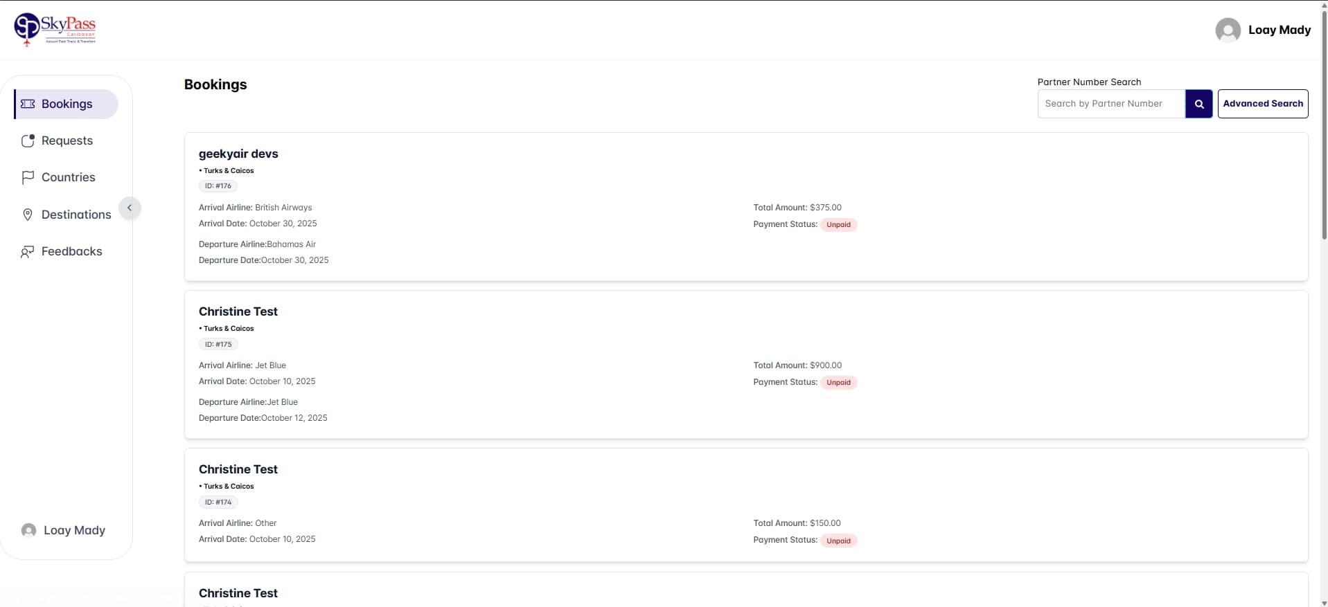 Business Agent Dashboard